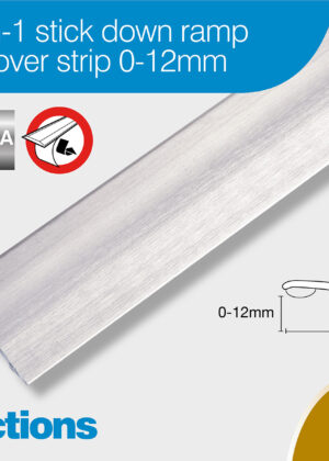 253 – 2-in-1 Stick Down Ramp Edge/Cover Strip 0-12mm